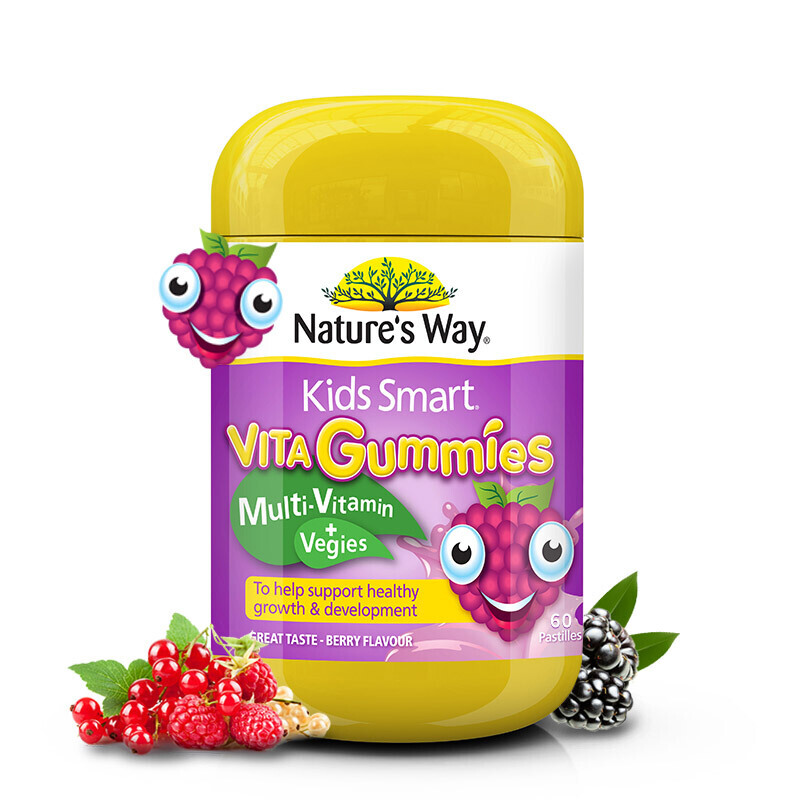 Nature's Way 佳思敏软糖 宝宝果蔬+儿童复合维生素软糖 60粒
