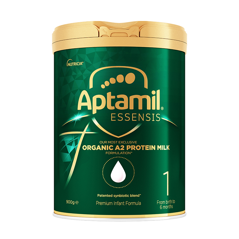 Aptamil爱他美ESSENSIS奇迹绿罐 澳洲版有机A2婴儿配方奶粉 一段0-6月 900g