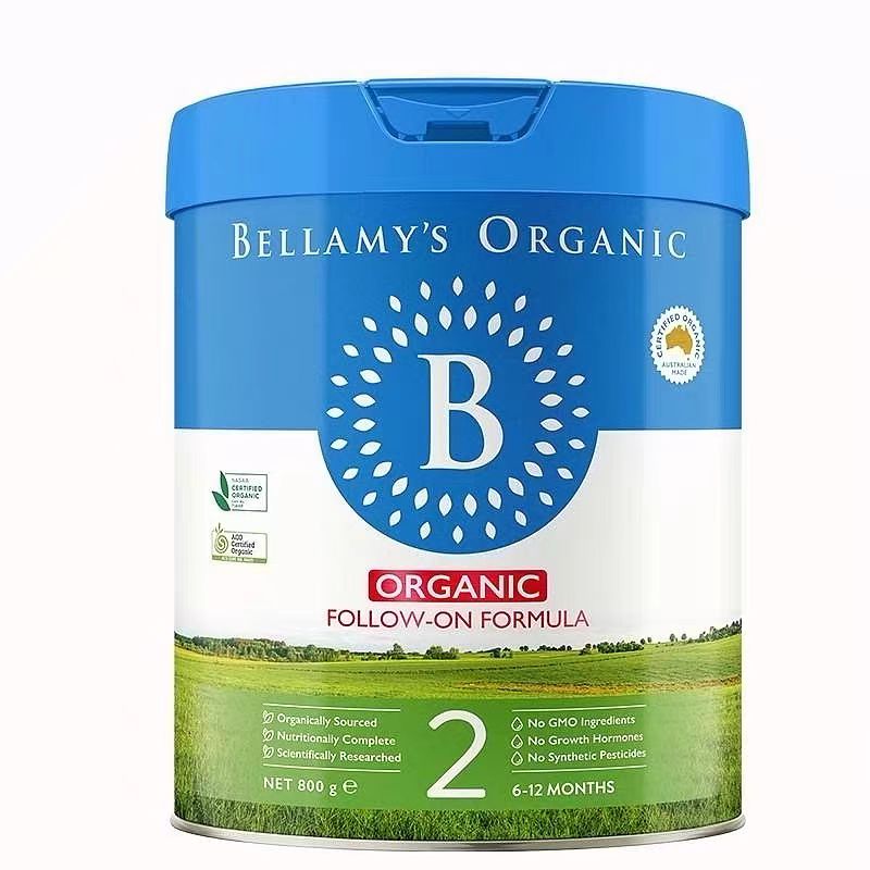 新包装Bellamy’s贝拉米有机二段800g  6罐极速发货包直邮
